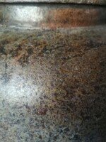 Bruine ronde pot met deksel - Afbeelding 2