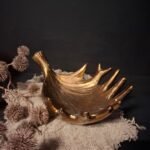 Brynxz plate leaf gold met shabby doek en kunst tak