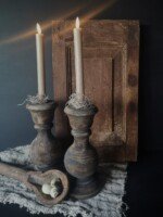 Houten kandelaar