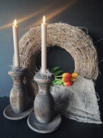 Houten kandelaar