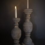 Led kaars grey 24cm