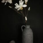 Magnolia kunsttak met bloem en knop