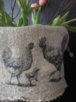 Shabby doekje familie kip