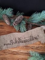 shabby lint met tekst frohe weihnachten