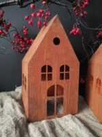 Stormlamp huis voor een kaars of ledsnoer