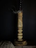 Bruine houten kandelaar - Afbeelding 2