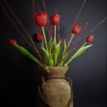 Dubbele tulp red 44cm