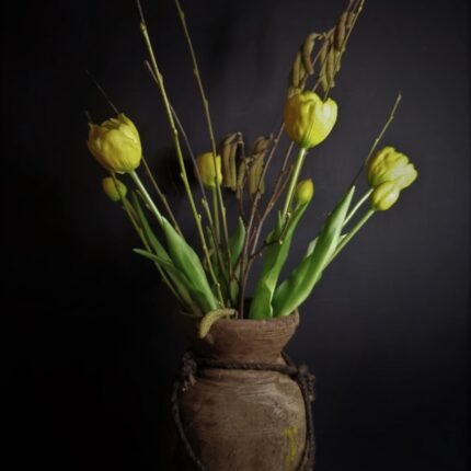 Dubbele tulp yellow 44cm