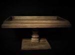 Houten plateau op voet