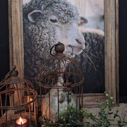 Houten schilderij schaap