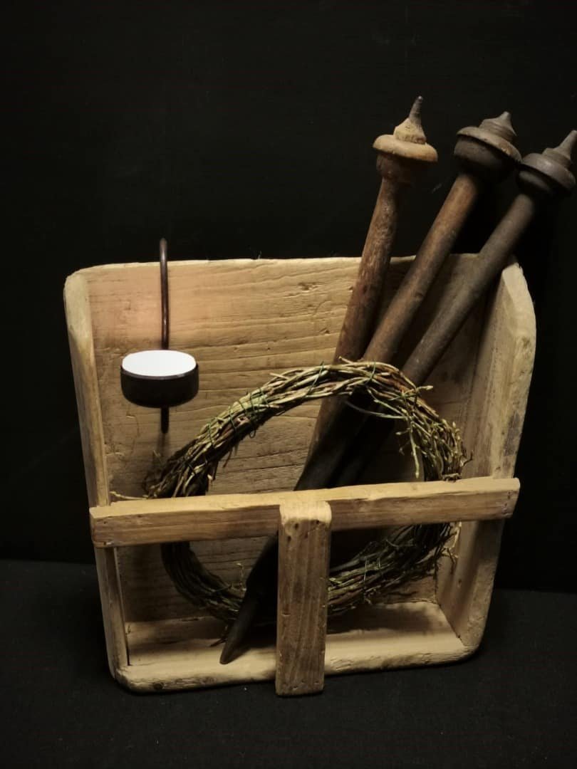 houten-spindel 1 Oude rijstschep