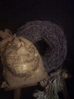 Jute zak kerst met krans en tekst - Afbeelding 2