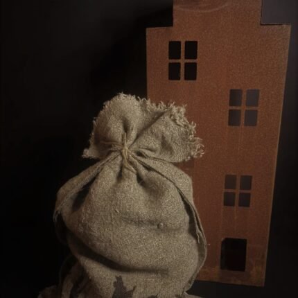 Jute zak sinterklaas met sint en piet