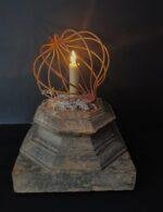 Led kaars beige 15cm