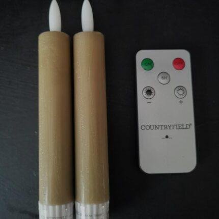 Led kaars beige 15cm