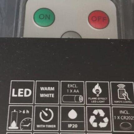 Led kaars black 15cm