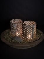 Opengewerkt metalen windlicht