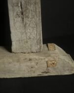 Oude houten duo kandelaar rond - Afbeelding 3