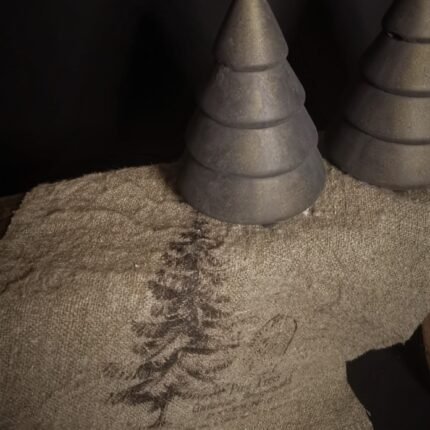 Shabby kerstboom met stempel