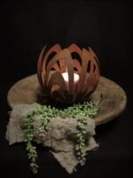 Oude houten schaal