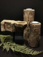 Oude ornament kandelaar op voet