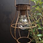 Solar buitenverlichting in roestkleur, sfeervol voor tuin