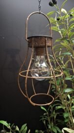 Solar buitenverlichting in roestkleur, sfeervol voor tuin