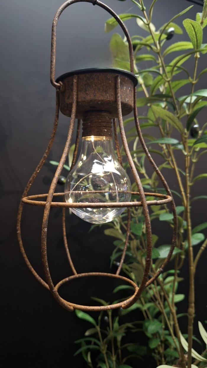 Solar hanglamp in roestkleurig metaal met stoer design