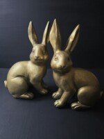 Zittende haas old gold - Afbeelding 2