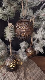 Metalen mini deco ballen