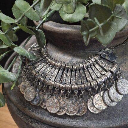 Kruikketting met muntdetails – ca. 40 cm | Landelijke kruikdecoratie