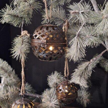 Metalen mini deco ballen foto 2