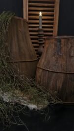 Houten karnpot 43cm