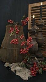 Houten karnpot 43cm