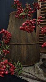 Houten karnpot 43cm