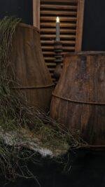 Houten karnpot 43cm