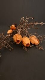 Enkele kunsttulp terra 40cm donker blad - Afbeelding 3