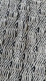 Woonplaid van gerecycled Katoen - zwart/creme - Afbeelding 2