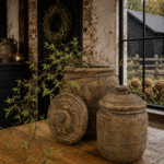 Ronde houten pot met vaste deksel - middel