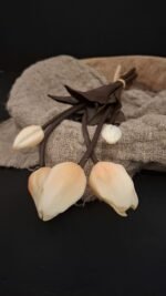 Enkele tulp room met zalm donker blad - Afbeelding 3