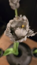 Papegaai kunsttulp grijs 40cm