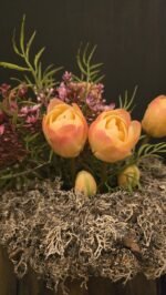 Dubbele tulp room roze 44cm - Afbeelding 3