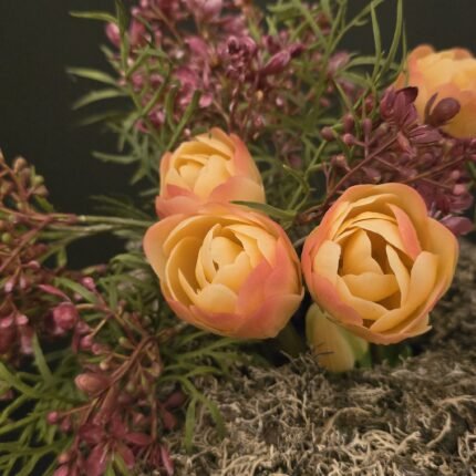 Dubbele tulp room roze 44cm
