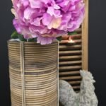 Paarse kunst pioenroos