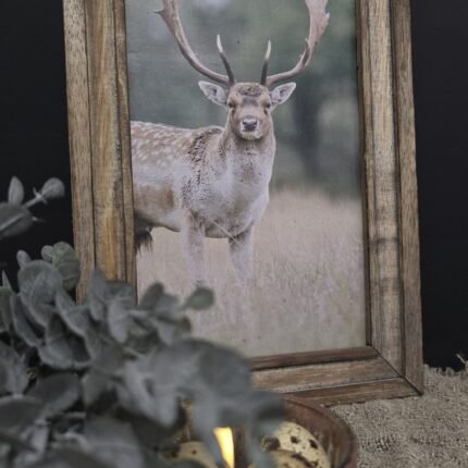 Houten Schilderijtje met hert