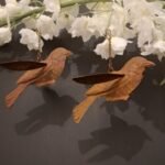 Roestige vogel hanger