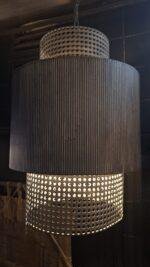 Grijs metalen hanglamp – Landelijke Sfeerverlichting