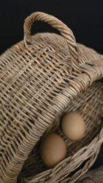 Rattan keukenmand in landelijke stijl