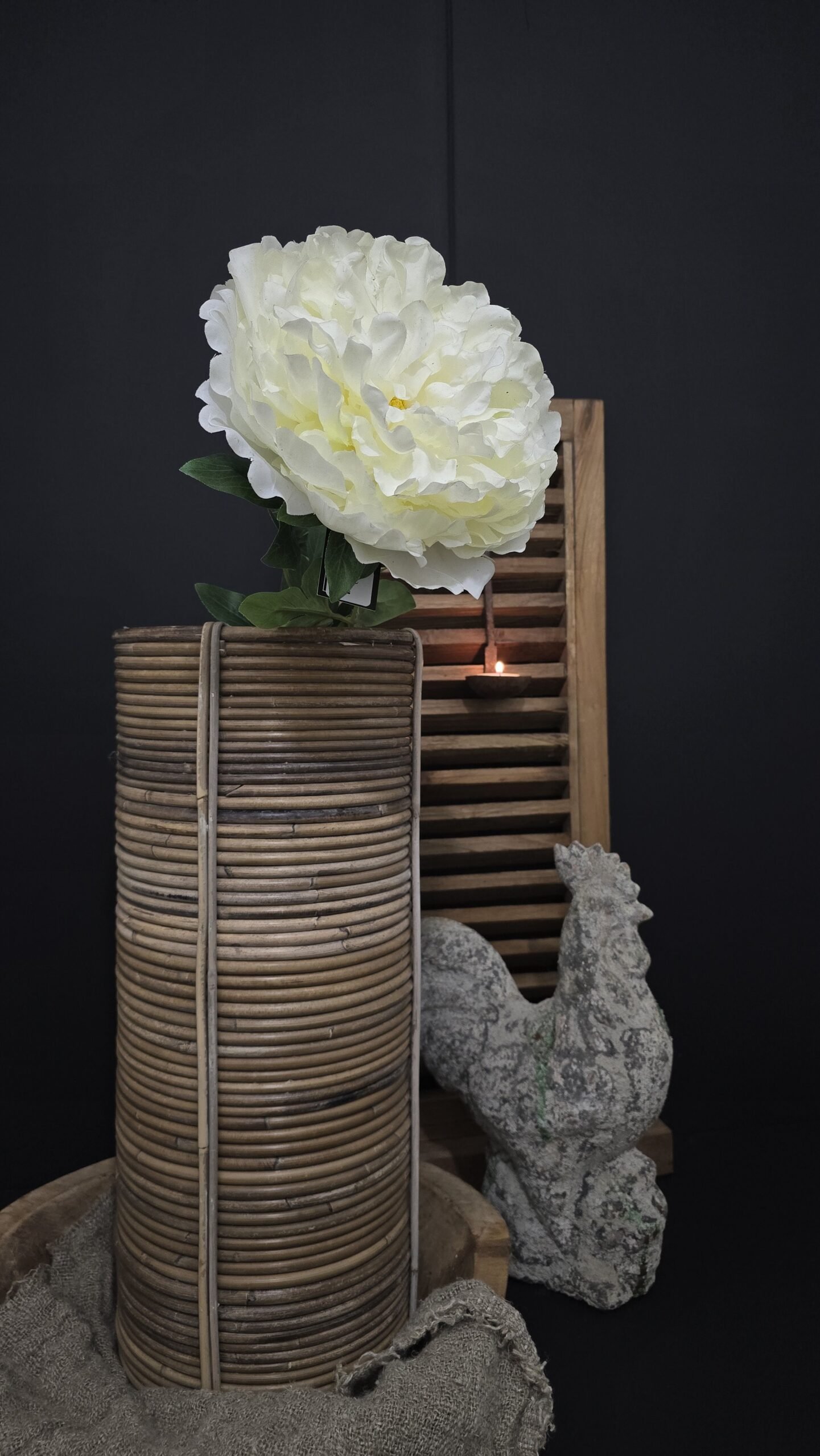 witte-kunst-pioenroos 1 Witte kunst pioenroos - Afbeelding 1