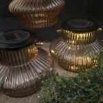 Solar lantaarn glas 16 cm – Landelijke sfeerverlichting in glas